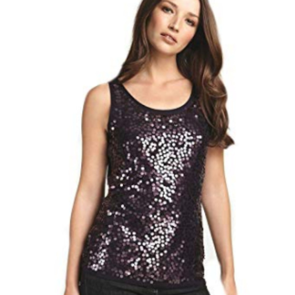 EILEEN FISHER Petite sequin tank S 100% merino - Picture 2 of 7